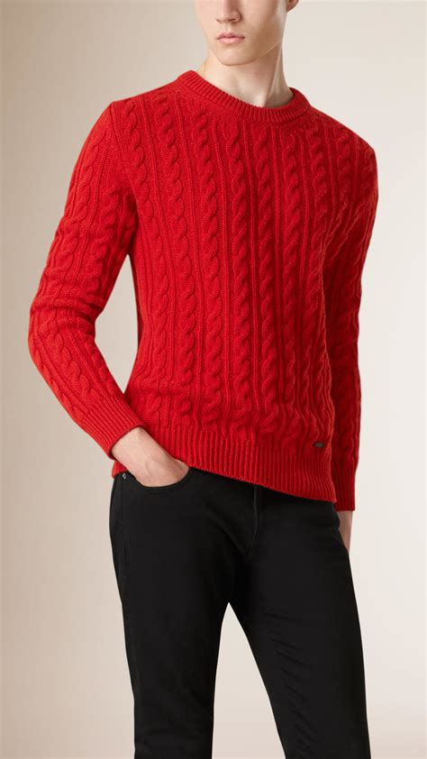 burberry cashmere paraad red|Burberry clothing for men.